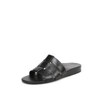 Vionic Sandalias planas Glendora para mujer, Piel negra, 38.5 EU