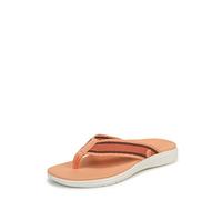 Vionic Sandalias planas índigo para mujer, Shell Coral Multi Nylon, 38.5 EU