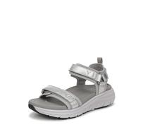 Vionic Sandalias planas Walk Max Wanderer para mujer, plateado, 36.5 EU