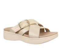 Vionic Starla - Sandalias ortopédicas para mujer, plataforma cómoda con hebilla ajustable, Dorado, 37.5 EU