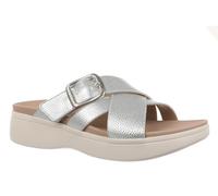 Vionic Starla - Sandalias ortopédicas para mujer, plataforma cómoda con hebilla ajustable, Plateado, 36 EU