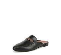 Vionic Starling Mule - Zapatos planos cómodos que incluyen una plantilla de soporte de arco integrada que ayuda a corregir la pronación y aliviar el dolor de talón causado por la fascitis plantar, tallas de ancho medio 5-12, Negro Cuero (Black Nappa Leather), 40.5 EU