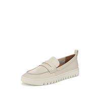 Vionic Women's Loafer Perfectly Packable Uptown Shoes with Arch Support Medium Fit, Cream White Leather, 6 UK Wide
