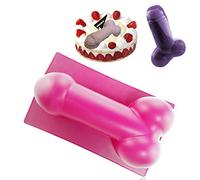 VIONNPPT Divertido molde de silicona para hornear con pene en 3D, molde de silicona para hornear y tartas, cubitos de hielo, chocolate, jabón, fondant, bandeja para hornear