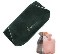 VIONNPPT Juego de 3 Unidades Unisex de Agua Caliente para Botella de Agua Caliente, 1 L Bolsa de Agua Caliente con Funda, Funda para Calentador, para Cuello, Hombro, Espalda, piernas (Verde)