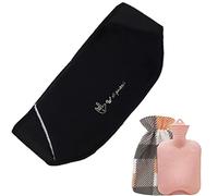 VIONNPPT Juego de 3 Unidades Unisex de Agua Caliente para Botella de Agua Caliente, 1 L Bolsa de Agua Caliente con Funda, Funda para Calentador, para Cuello, Hombros, Espalda, piernas (Negro)