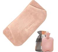 VIONNPPT Juego de 3 unidades unisex de agua caliente para botella de agua caliente, 1 L bolsa de agua caliente con funda, funda para calentador, hombro, espalda, piernas (rosa)