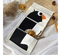 VIONNPPT Lino de algodón para habitación infantil, decoración de pared, bolsa de almacenamiento para colgar, diseño de animales de dibujos animados