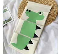 VIONNPPT Lino de algodón para habitación infantil, decoración de pared, bolsa de almacenamiento para colgar en la pared, diseño de cocodrilo