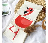 VIONNPPT Lino de algodón para habitación infantil, decoración de pared, bolsa de almacenamiento para colgar, diseño de animales de dibujos animados (flamenco)