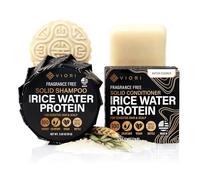 VIORI Native Essence Unscented Shampoo & Conditioner Bar Set - Handcrafted with Longsheng Rice Water & Natural Ingredients - Sulfatos, libre de parabenos, libre de ftalatos, 100% vegano