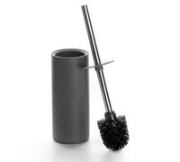 Viosuniu Limpiadores de Inodoro de cerámica Mate de pie, Cepillo y Soporte con salpicadero, cepillos de Inodoro Que no Rayan, a Prueba de óxido, artículos Esenciales de baño (Gris Espacial, 1)