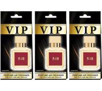 VIP-540 - Ambientador para coche, 3 unidades, para colgar en el coche, casa y oficina, fragancia inspirada en el diseñador