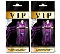 VIP CARIBI Ambientadores de Lujo para Coche Pack 2, Fragancias Premium Inspiradas en Perfumes Exclusivos, Aroma Elegante y Duradero, Ambientador Premium para Coche, Hogar, Oficina y Regalo (737)