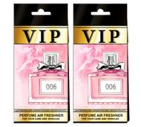 VIP CARIBI Ambientadores de Lujo para Coche Pack 2, Fragancias Premium Inspiradas en Perfumes Exclusivos, Aroma Elegante y Duradero, Ambientador Premium para Coche, Hogar, Oficina y Regalo (006)
