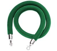 VIP Cuerda de terciopelo - 2 m verde cola Ber con cuerda gruesa para control de multitudes en hoteles, hospitales y prohibición - Soportes para eventos y guía de visitantes