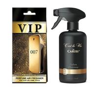 Vip - Desodorante en aerosol, paquete de 3 y ambientador de coche, 3 unidades, fragancia interior para coche, hogar, oficina, perfumes lujosos inspirados en las mejores casas de perfume, aroma de