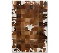 Vip Leather Nueva Alfombra de Piel de Vaca Patchwork. Diseno Exclusivo. Cod Mart A10 (180 cm x 240 cm)