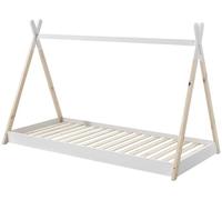 Vipack Tipi - Tienda de Cama (70 x 140 cm), Color Blanco y Natural