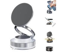 Vipbugo Phone Mount, Rotateepic/Vipbu Phone Holder, 360° Adjustable Vacuum Magnetic PhoneHolder, Rotation Sucker Magnetic Suction Cup Phones Mountfor Car, Mirror, Gym (White)
