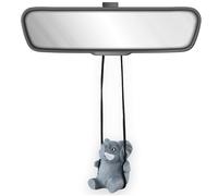 VIPbuy Adorno colgante de elefante para coche 100% hecho a mano en madera - linda figura de elefante tallada a mano en madera pintada, accesorio para espejo retrovisor del coche, decoración, regalos