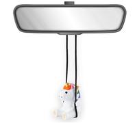 VIPbuy - Decoración para coche de madera 100% hecha a mano con forma de unicornio para colgar - bonita figura de madera pintada a mano para espejo de coche accesorios de decoración de regalo