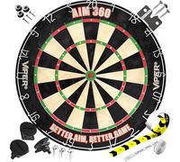Viper Aim 360 - Juego de Diana con Punta de Acero con cerdas de Torneo con Alambre de araña de Metal Fino sin Grapas, sisal autorreparable, Marcas de puntería, círculos de Objetivo