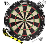 Viper Dead-On Tournament - Juego de Diana de Punta de Acero con Diana sin Grapas, Alambre Triangular de Metal para Reducir los Rebote y Aumentar la puntuación; Tablero de sisal autocurativo de Alta