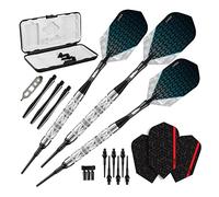 Viper Diamond 90% tungsteno Dardos de Punta Blanda con Almacenamiento/Estuche de Viaje, Unisex, Plata