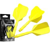 Viper Diamond Core Plumas de Dardos, Amarillo Fluorescente, Medium Shaft, Standard No6 Flight