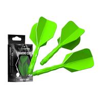 Viper Diamond Core Plumas de Dardos, Verde neón, Medium Shaft, Standard No6 Flight