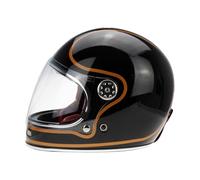 VIPER F656 Full Face Motorcycle Motorbike Helmet ECE 22.06 Approved Vintage Motorbike Helmets for Adult Men and Women Touring Urban Bike Safety Wear Full Face Helmet (Black/Copper,S)