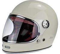 VIPER F656 Full Face Motorcycle Motorbike Helmet ECE 22.06 Approved Vintage Motorbike Helmets for Adult Men and Women Touring Urban Bike Safety Wear Full Face Helmet (Cream,M)