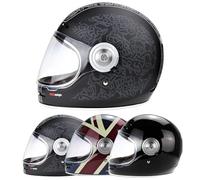 VIPER F659 Retro Motorbike Full Face Helmets VPR.303 Adult Motorcycle Rider Men & Women with ECE Approved Helmet Premium Classic Sports Racing Touring Scooter