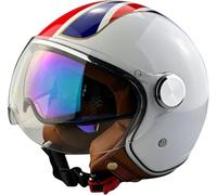 ViPER RSV19 Open Face Motorbike Helmet - Scooter Motorcycle Crash Jet Helmet for Men Women with Sun Visor (Union Jack, M)