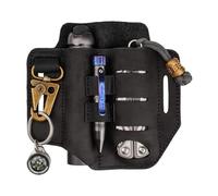VIPERADE PJ13 Funda de piel EDC organizador de piel táctica multiherramienta soporte de cuero con trabilla para cinturón soporte para bolígrafo para linterna, herramientas al aire libre, camping, mini