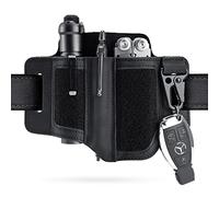 VIPERADE PL3 Funda de Piel Multiherramienta con área de Parche DIY, Organizador de Bolsillos EDC para Hombre para Leatherman Multitool, Soporte para Linterna con Soporte para bolígrafos, Organizador