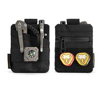 VIPERADE VE13 Mini Bolsa EDC, pequeño Organizador EDC con 3 Bolsillos, Mini Bolsa de Herramientas EDC con área de Parches, pequeña Bolsa Adicional organizadora Multiherramienta - Negro