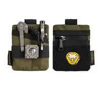 VIPERADE VE13 Mini Bolsa EDC, pequeño Organizador EDC con 3 Bolsillos, Mini Bolsa de Herramientas EDC con área de Parches, pequeña Bolsa Adicional organizadora Multiherramienta - Verde