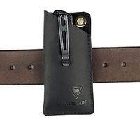 VIPERAED PJ11 Funda de Piel EDC, Mini Cuchillo Linterna Multiherramienta y Otros EDC Gear de Piel, Funda de Cuchillo de Cuero para Cinturón(Negro)