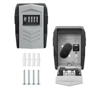 ViperSafe Caja Fuerte para Llaves Exterior de Alta Resistencia: Caja de Seguridad de Pared en Metal con Combinación de 4 Dígitos, Guarda Llaves para Casa, Airbnb y Oficina - Gris