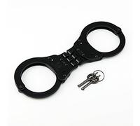 VIPERTEK Esposas de Acero de Doble Bloqueo con bisagras Resistentes de Grado Profesional (Negro)