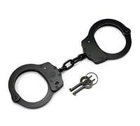 VIPERTEK Esposas de acero de doble bloqueo, modelo policial, nivel profesional (negro)