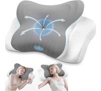 Vipfree Cervical Support Pillow, Memory Foam Orthopedic Pillow, Cervical Pillows for Neck Pain Relief, Anti Snore Sleep Apnea,Butterfly Memory Foam Neck Support for Side Sleepers, Back, Stomach (Gray)
