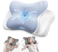 Vipfree Cervical Support Pillow, Memory Foam Orthopedic Pillow, Cervical Pillows for Neck Pain Relief, Anti Snore Sleep Apnea,Butterfly Memory Foam Neck Support for Side Sleepers, Back, Stomach (Blue)