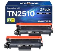 VIPGOOD TN2510 TN2510XL - Cartucho de tóner Compatible para Brother TN2510 TN2510XL para Brother DCP-L2627DWE DCP-L2620DW MFC-L2800DW HL-L2400DWE MFC-L2827DW HL-L2445DW DCP-L2660DW MFC-L2860DW (2