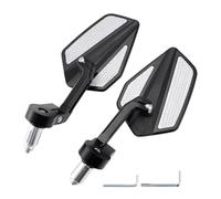 VIPIH CNC Aluminium Black Bar End Mirror Set 7/8" Universal Fit para Rearview Mirrors