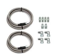 VIPIH Juego de 52 pulgadas AN6 Enfriador de aceite de transmisión de manguera de acero inoxidable trenzado, para TH350 TH400 700R4 4L60E 4L65E 4L80E Powerglide para Ford C4 C6 AOD