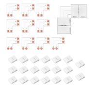 VIPMOON 10 paquetes 8 mm 2 pines Conector de tira de LED en forma de L, Conector rápido de luz de Cinta LED, Conector de esquina de ángulo recto para luces de tira de 2835 3528 un solo color LED