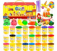 VIPNAJI Juego de plastilina para niños, paquete de 23 unidades para juegos creativos y creativos, regalo de masa para niños y niñas, multicolor